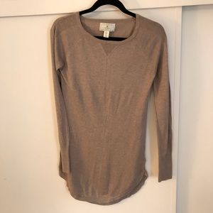 Long tan sweater